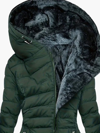 Damen Steppmantel mit Kapuze – Eleganter Wintermantel für Alltag und Freizeit