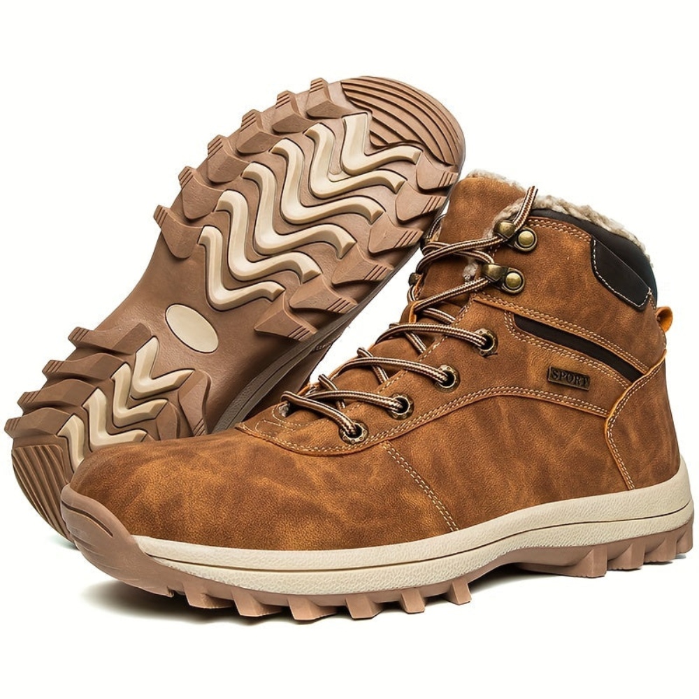 Herren Winterstiefel Outdoor Schnürstiefel Warm Gefüttert