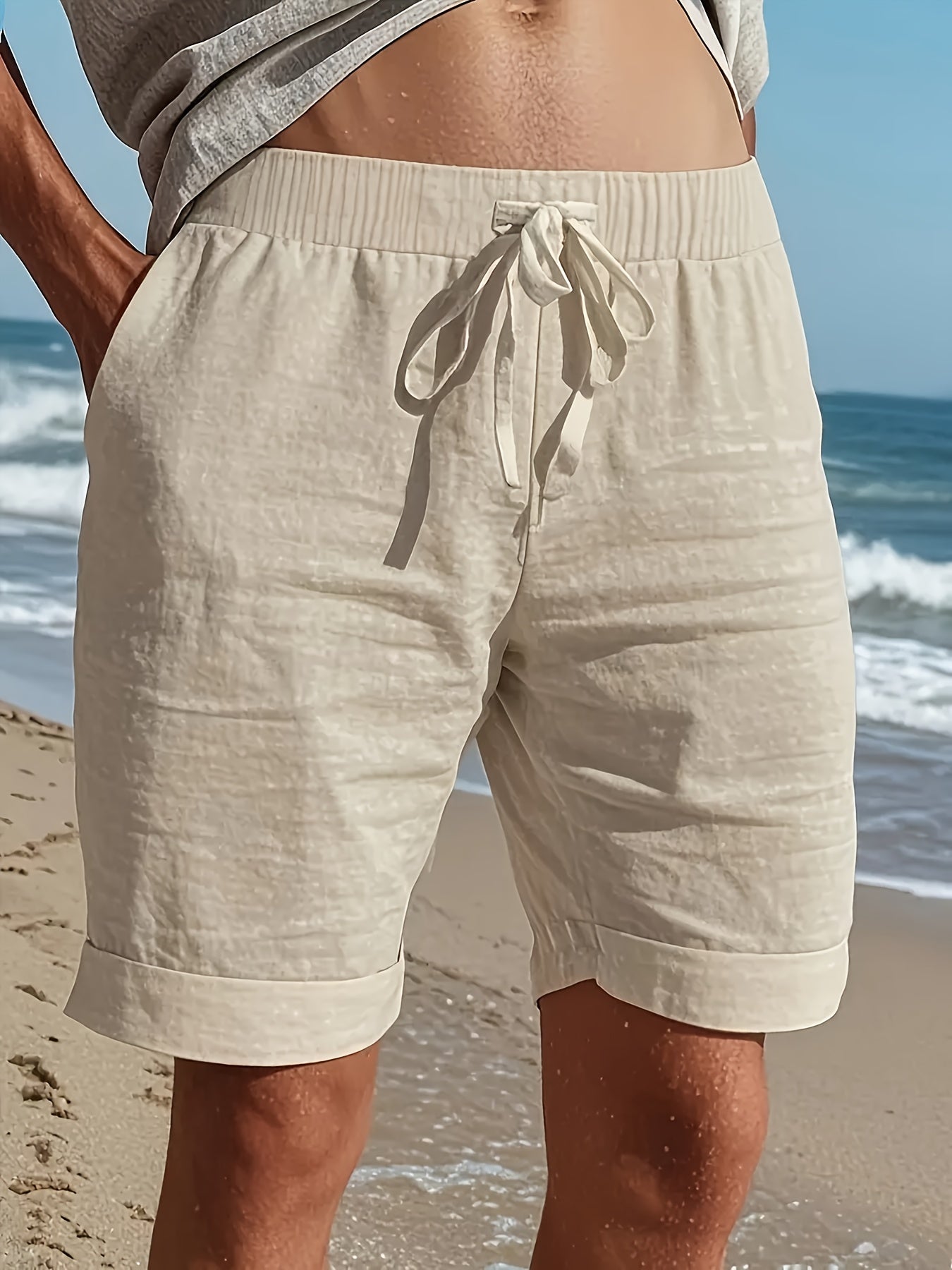 Herren Freizeitshorts mit Kordelzug für Strand und Alltag