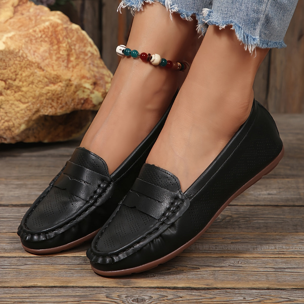 Damen Klassische Bequeme Loafer – Flexibilität & Stil für Alltag und Freizeit