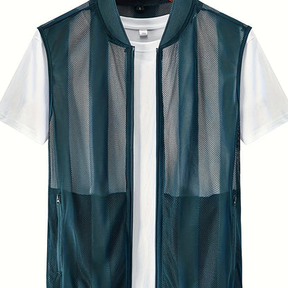 Herren Weste mit Reißverschluss für sportlichen Freizeit-Look