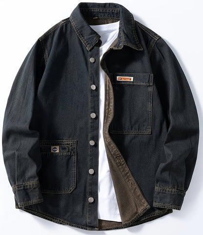 Herren Denim Overshirt – Lässiger Style für Alltag & Freizeit