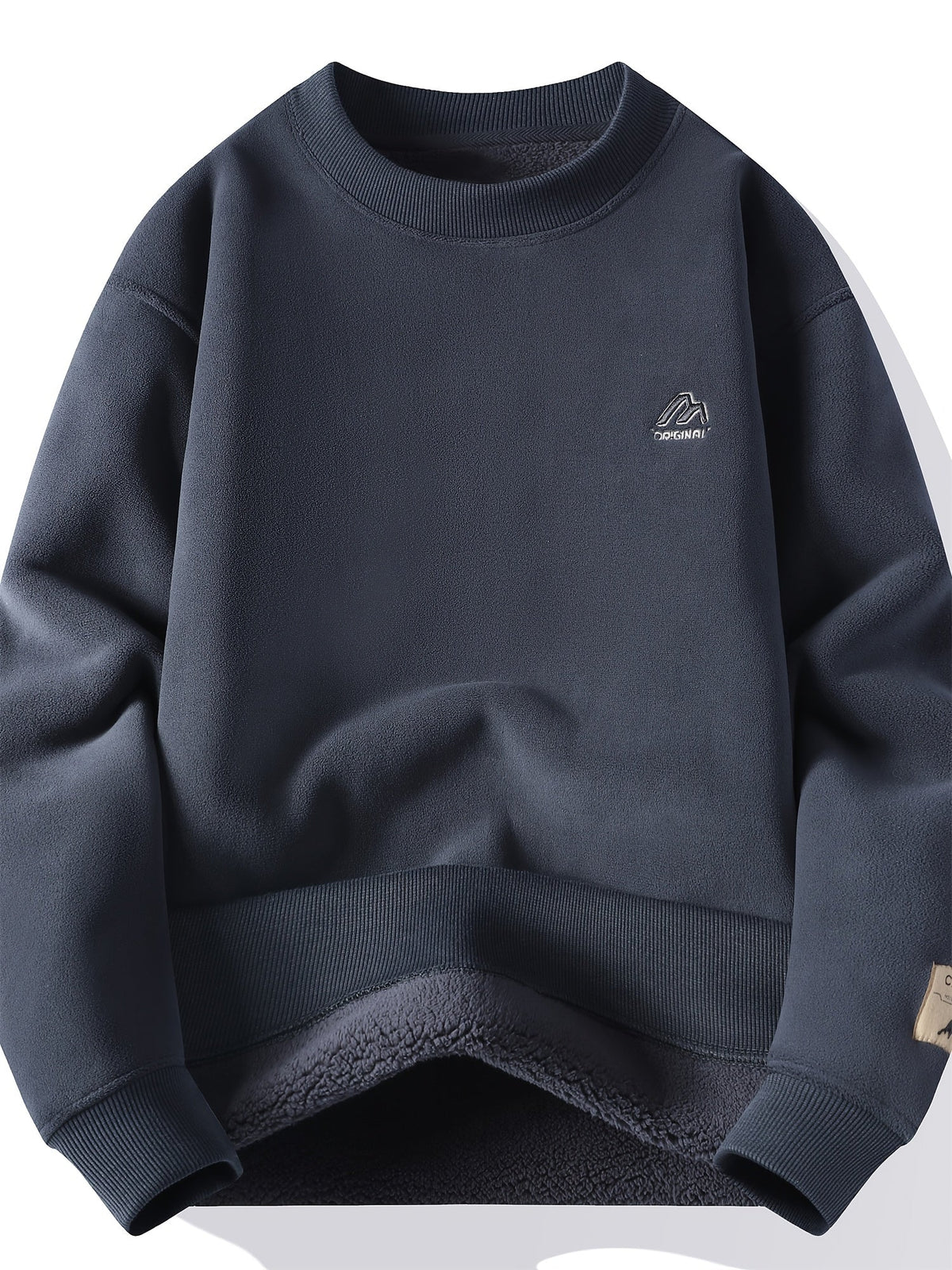 Unisex Langarm Sweatshirt mit Sherpa-Fleece Futter
