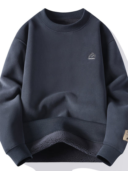 Unisex Langarm Sweatshirt mit Sherpa-Fleece Futter