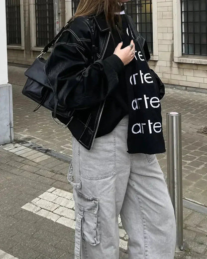 Damen Oversized Bomberjacke – Trendige Streetwear für Alltag und Freizeit
