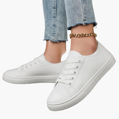 Damen Freizeit-Sneaker mit Schnürung – Bequeme Low-Top Schuhe für Alltag und Freizeit
