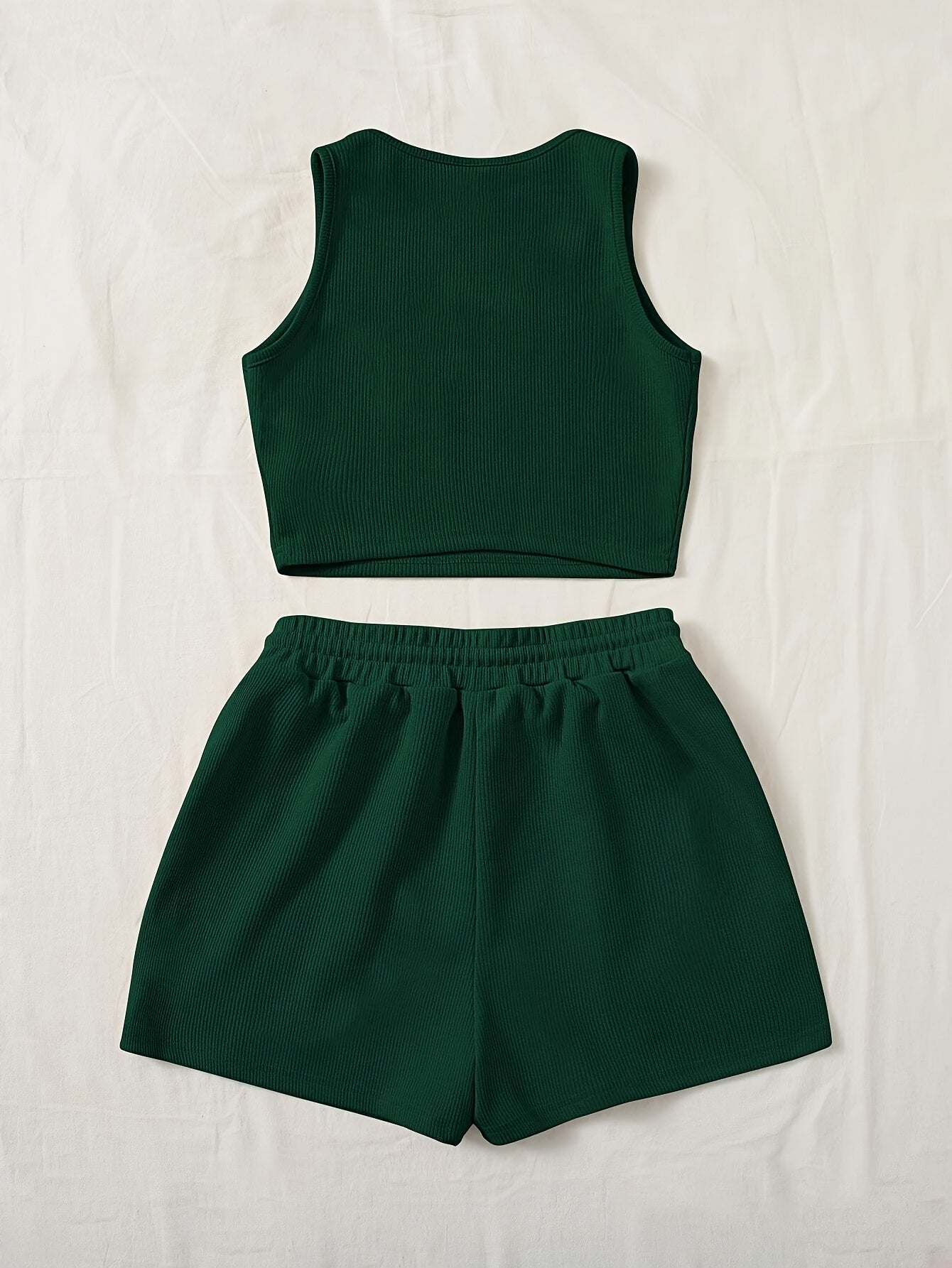 Damen Freizeit Set Crop Top und Shorts für Sommer, Sport & Alltag