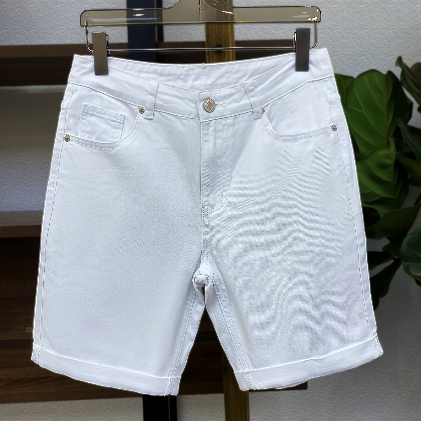 Herren Slim Fit Denim Shorts im modernen Stil für Freizeit und Alltag
