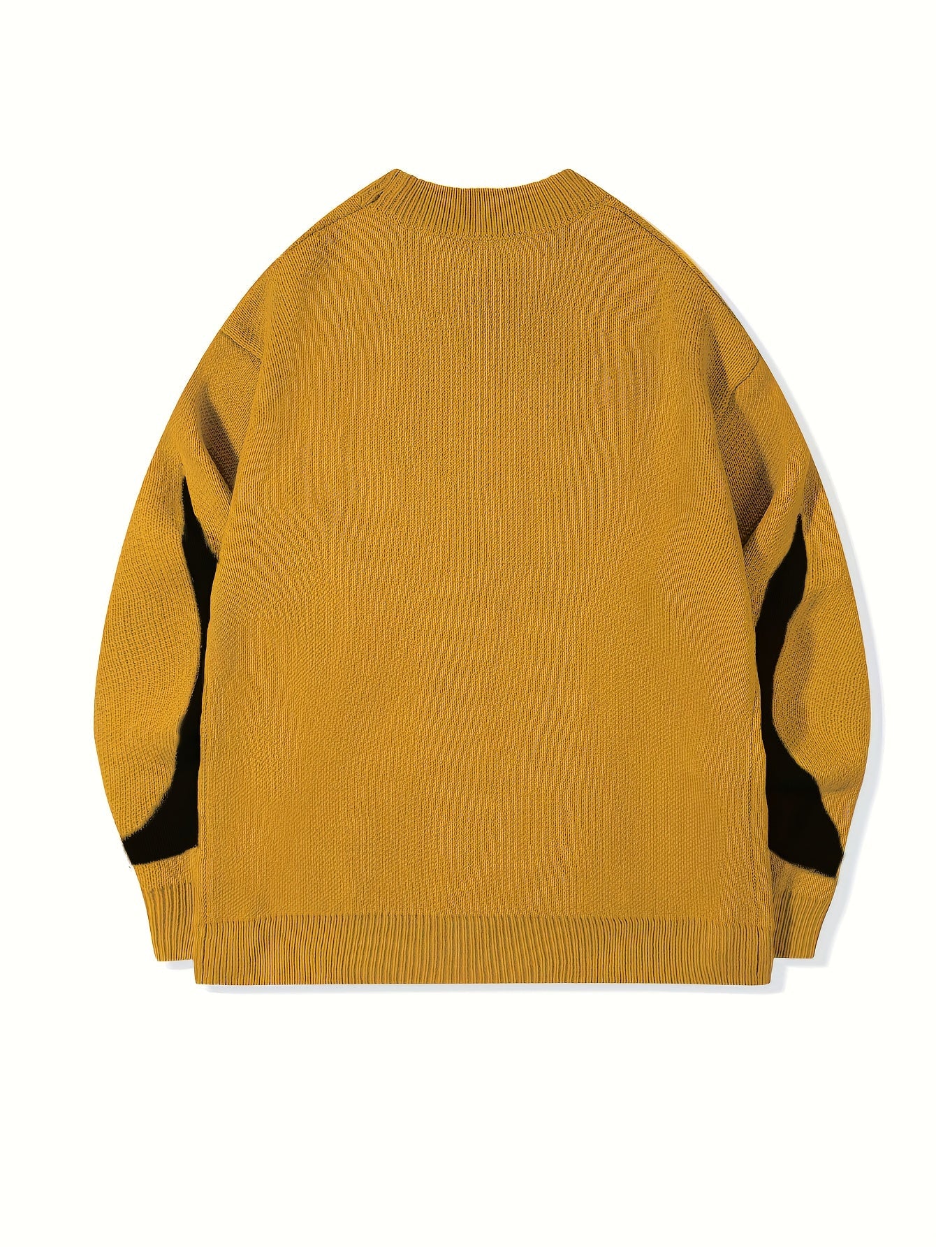 Unisex Strickpullover Rundhalsausschnitt Langarm mit Muster