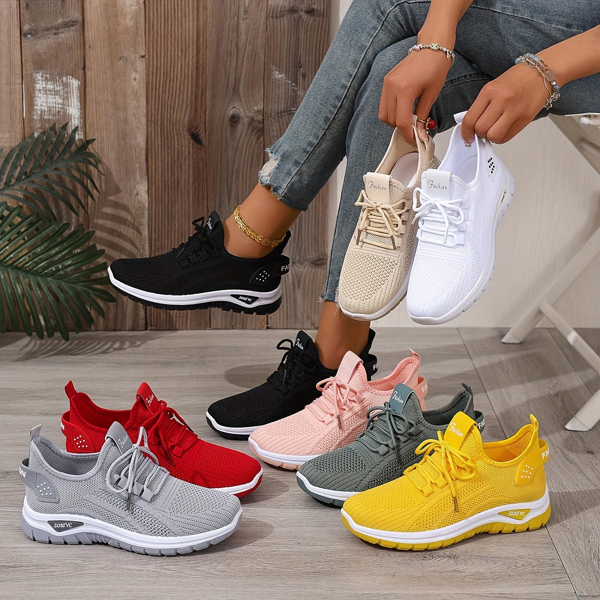 Damen Komfort-Sneaker für Freizeit & Sport – Atmungsaktive Low-Top Schuhe