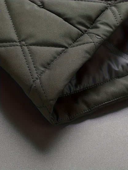 Herren Steppjacke – Eleganter Business- und Freizeitstil, Übergangsjacke mit Rautensteppung
