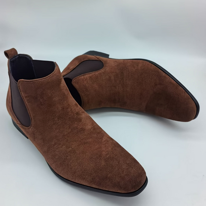 Chelsea Boots Herren Wildleder-Optik Klassisch Elegante Stiefeletten
