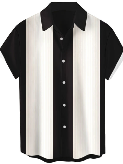 Herren Bowlinghemd im Retro-Stil für Freizeit und Sommer