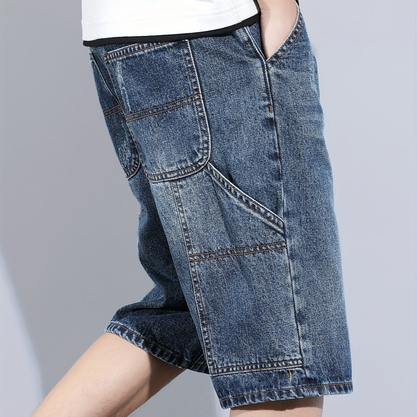 Herren Casual Jeans Shorts Regular Fit – Bequeme Freizeitshorts mit großen Taschen