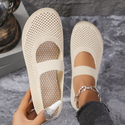 Damen Mary Jane Komfort-Slipper für Alltag und Spaziergänge – Atmungsaktive Flats