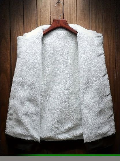 Jeansjacke Herren gefüttert Hellblau Teddyfell Kragen