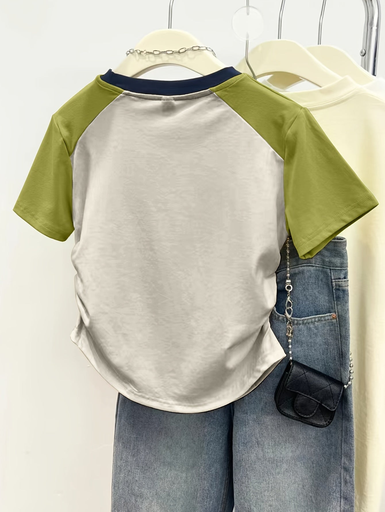 Damen T-Shirt mit Elefanten-Print, Y2K Stil, Freizeitmode
