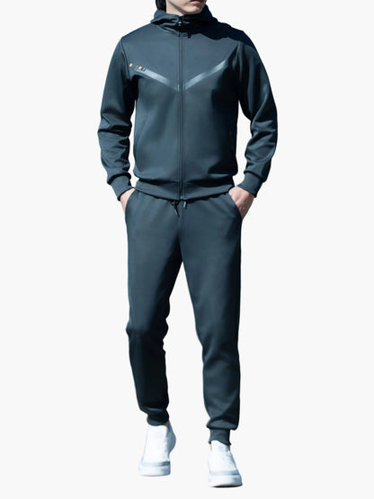 Herren Sport Trainingsanzug Set – Casual Fitness Jogginganzug mit Kapuze, Freizeit für Alltag & Sport