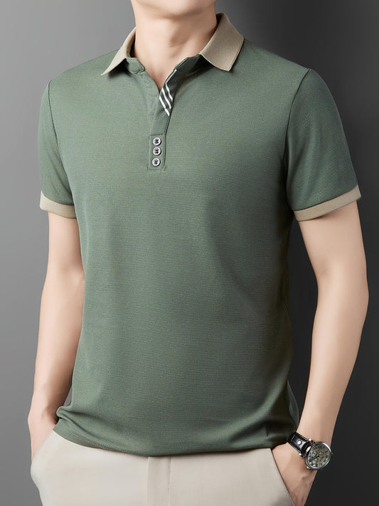 Herren Polo-Shirt mit Kontrastkragen – Stilvolles Freizeit- und Business-Oberteil