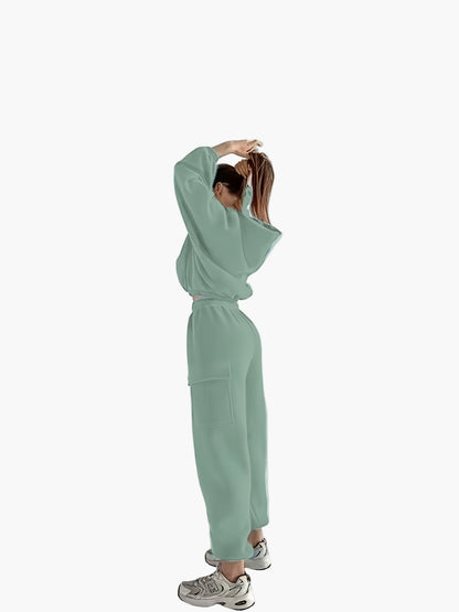 Damen Lounge Set – Elegantes Freizeit-Outfit mit Pullover und Hose, bequemer Stil für Alltag und Entspannung