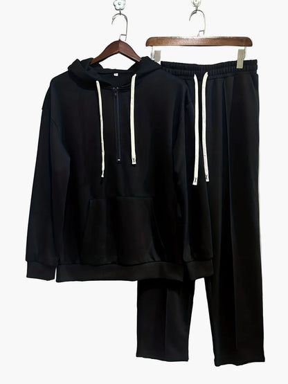 Herren Freizeit Hoodie Set – Lockerer Stil für Herbst und Winter, ideal für Alltag und Sport