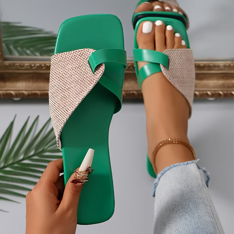 Damen Slip-On Sandalen mit modernem Design und bequemem Schnitt – Elegante Sommerschuhe für Alltag und Freizeit