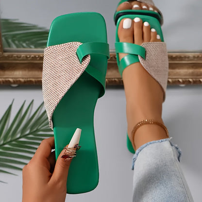 Damen Slip-On Sandalen mit modernem Design und bequemem Schnitt – Elegante Sommerschuhe für Alltag und Freizeit