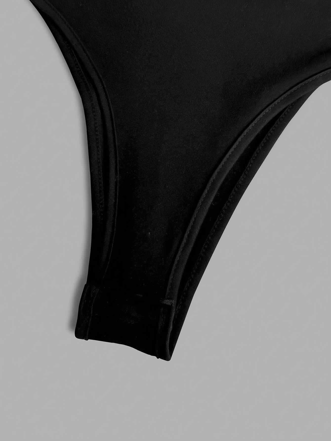 Damen Body Langarm Schwarz mit Großer Weißer Schleife Vorn/Hinten