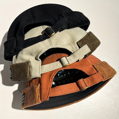 Docker Mütze Cordrand verstellbar Beige