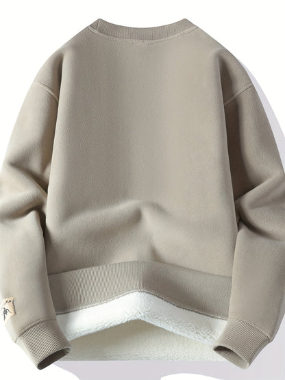 Unisex Langarm Sweatshirt mit Sherpa-Fleece Futter