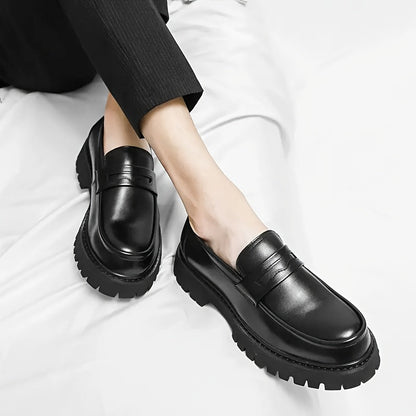 Herren Chunky Loafer – Modischer Business- und Freizeit-Slipper