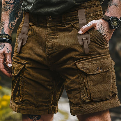 Herren Cargo Shorts Freizeit Outdoor mit Taschen – Robuster Utility-Look