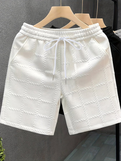 Herren Designer-Shorts mit 3D-Prägung – Modische Freizeit- und Loungewear