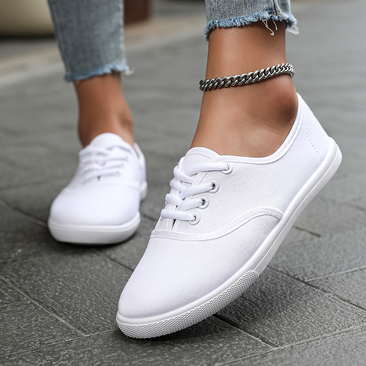 Damen Sneaker Low-Top Klassisch Freizeit Stil für Alltag und Stadtbummel