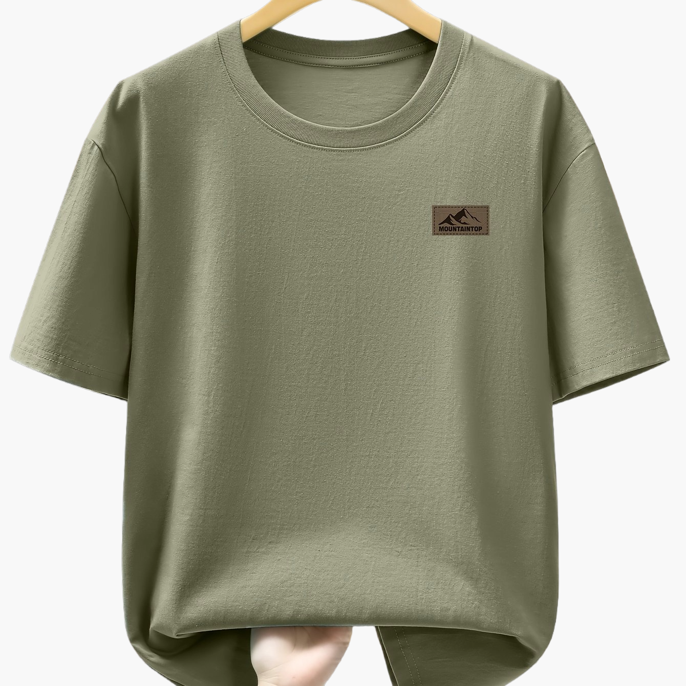 Herren T-Shirt mit dezentem Mountain Patch – Freizeit & Alltag, moderner Look