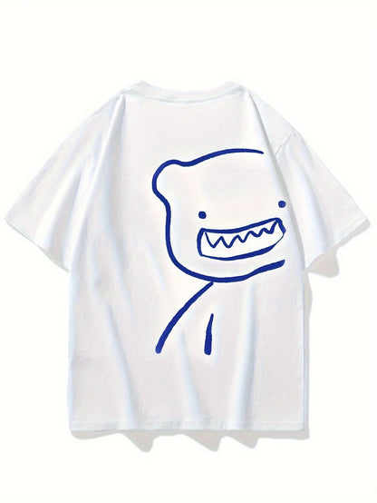 Herren Oversized Streetwear T-Shirt mit Bären Grafik und modernem Kunst-Design