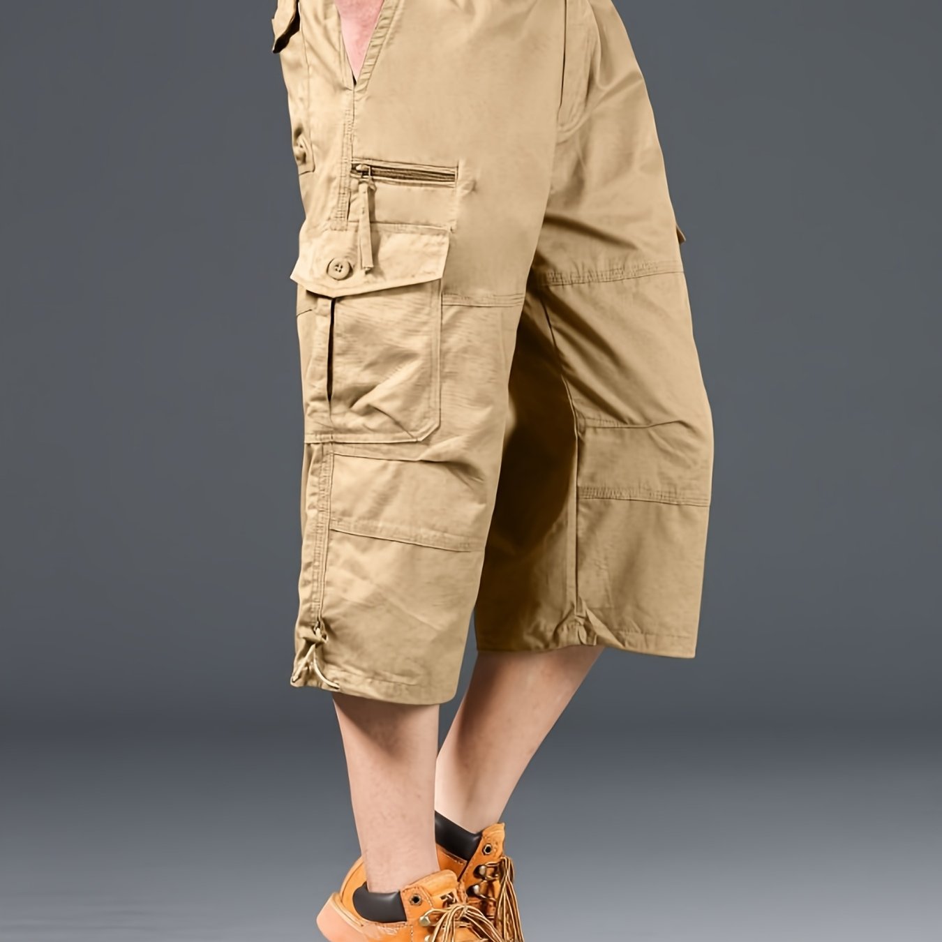 Herren Outdoor Cargo Shorts mit extra langem Schnitt und vielseitigen Taschen – Funktionale Freizeit-Bermuda