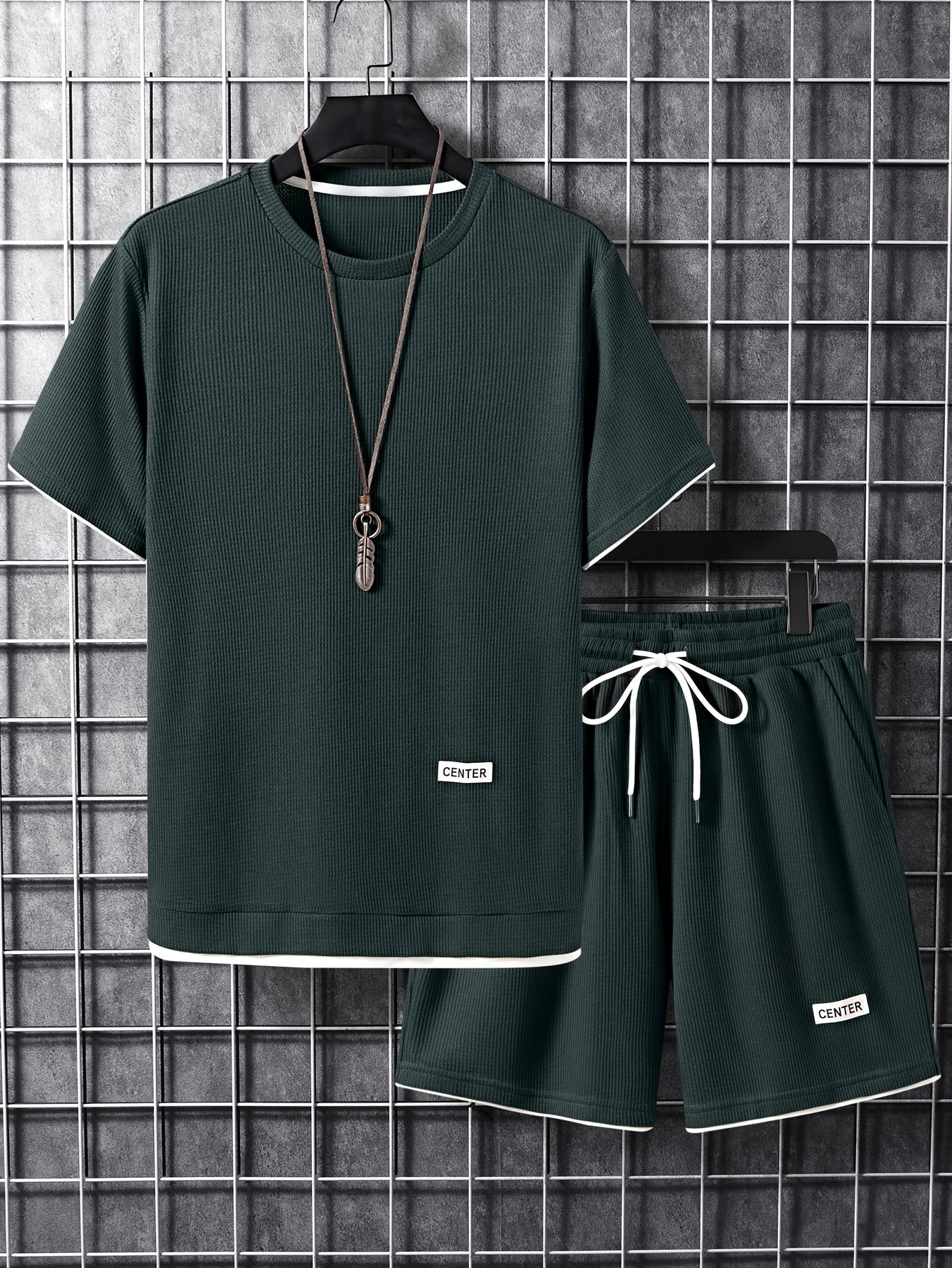 Herren Freizeit-Set Kurzarm T-Shirt & Shorts Lounge Outfit – Bequemes Sommer Homewear