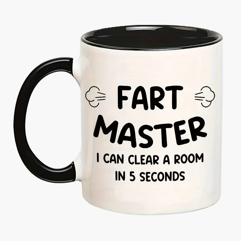 Vätertag Tasse mit Spruch – Lustige Geschenkidee für Männer, Fart Master, Humorvolle Kaffeetasse