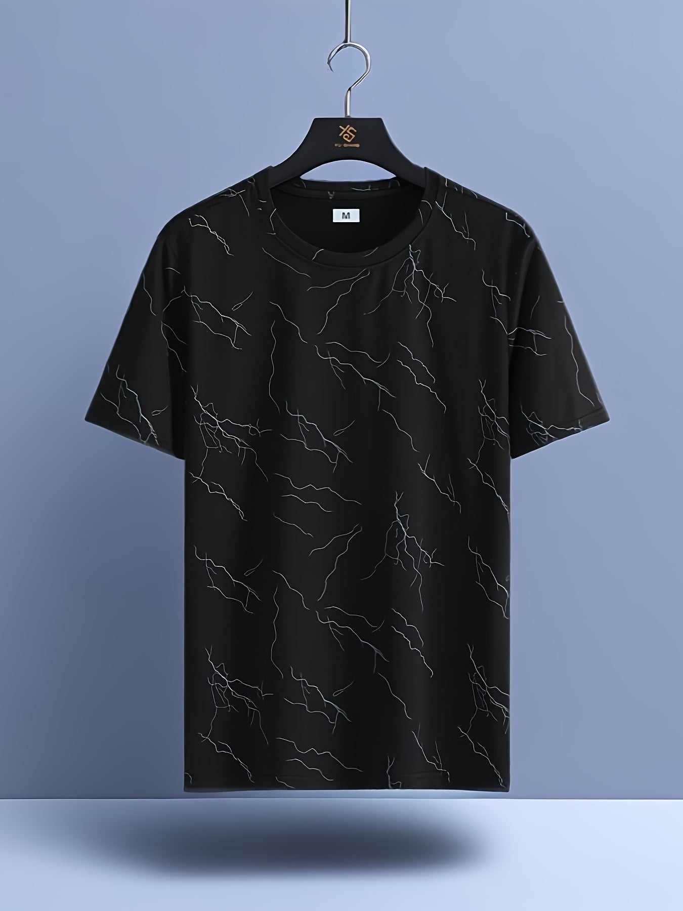 Herren T-Shirt mit abstraktem Print – Modernes Freizeitshirt für stilbewusste Looks