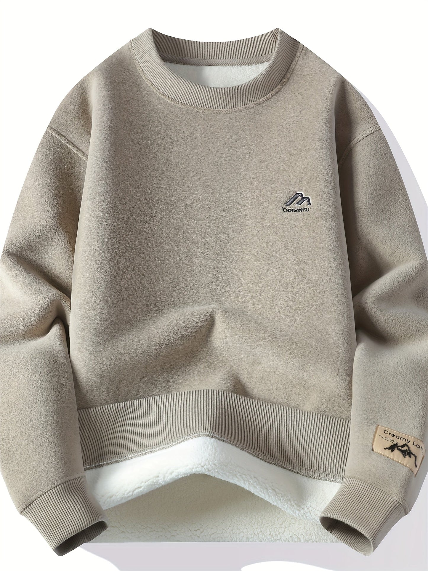 Unisex Langarm Sweatshirt mit Sherpa-Fleece Futter