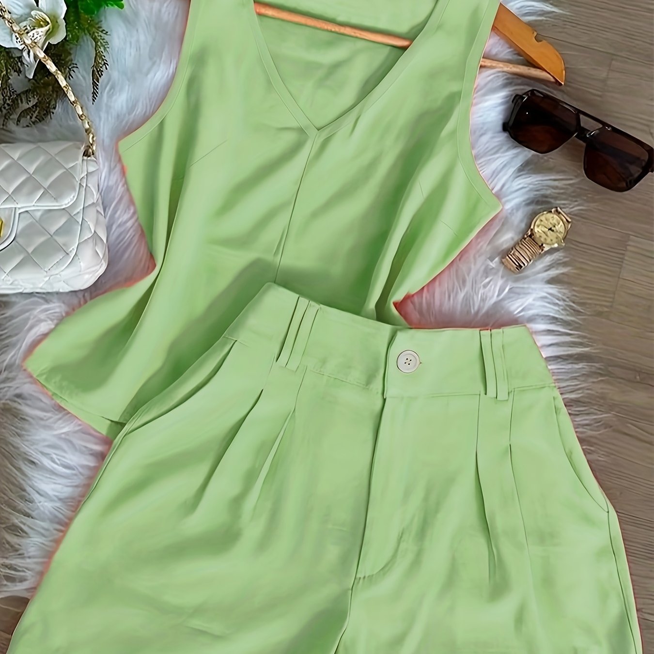 Damen Sommer Set – Elegantes Top und Shorts, Modischer Casual Look für Alltag & Urlaub