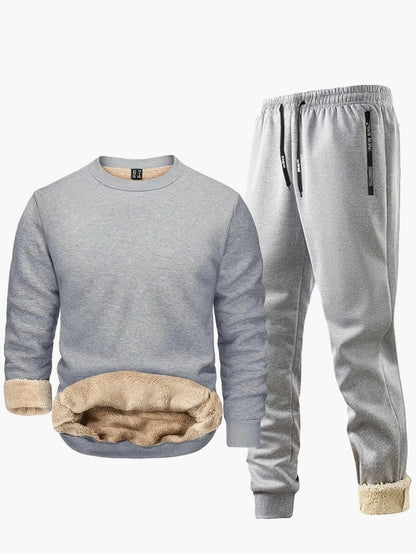 Herren Warmes Fleece Freizeit-Set – Bequemer Trainingsanzug für Herbst und Winter