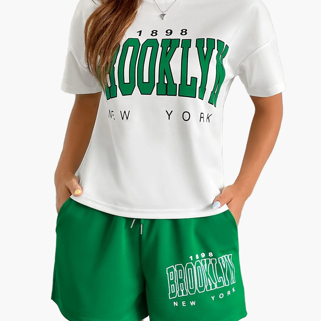 Damen Freizeit Zweiteiler Set Brooklyn New York – Sportlicher Streetstyle für Alltag und Lounge