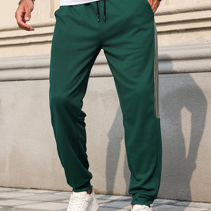 Herren Jogginghose mit Seitlicher Streifen-Optik für Sport und Freizeit