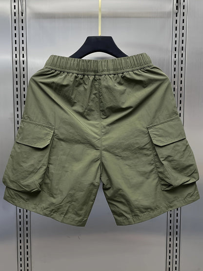 Herren Utility Cargo Shorts mit großen Taschen und Zippern – Funktionale Freizeitshorts
