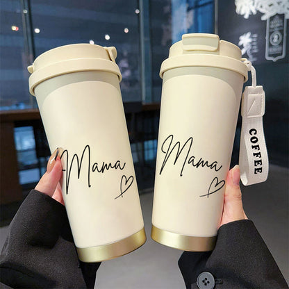 Mama Thermobecher für Damen – Stilvoller Reisebecher, Muttertag Geschenk, Kaffee- und Teeliebhaber