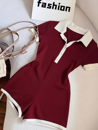 Damen Polo Overall – Eleganter Einteiler im sportlich-femininen Stil für Alltag & Freizeit