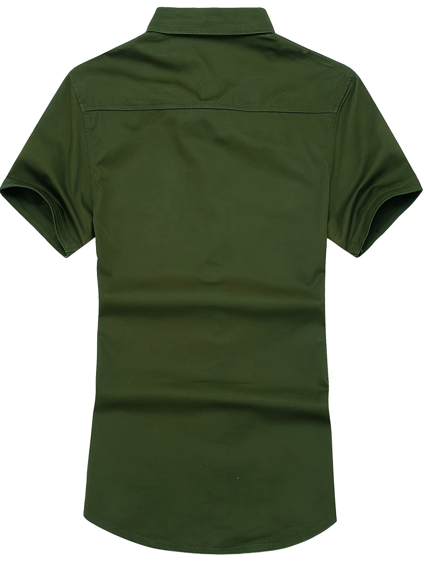 Herren Utility Kurzarm-Hemd im Military-Style mit Brusttaschen und Schulterklappen