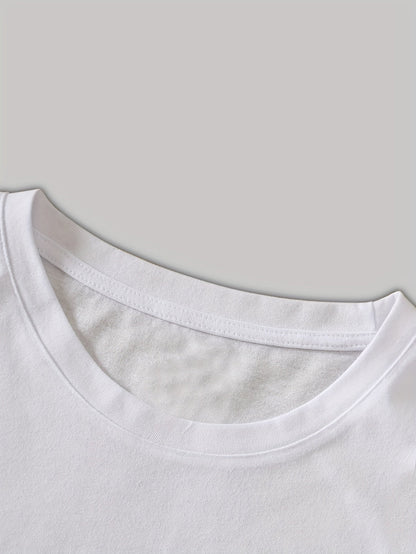 Damen T-Shirt mit abstraktem Grafikdruck – Lockeres, modisches Freizeitshirt